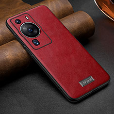 Custodia Lusso Pelle Cover LD2 per Huawei P60 Pro Rosso