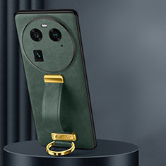 Custodia Lusso Pelle Cover LD2 per Oppo Find X6 Pro 5G Verde