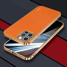 Custodia Lusso Pelle Cover LD3 per Apple iPhone 13 Pro Max Arancione