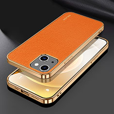 Custodia Lusso Pelle Cover LD3 per Apple iPhone 14 Plus Arancione