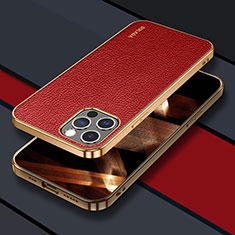 Custodia Lusso Pelle Cover LD3 per Apple iPhone 14 Pro Rosso