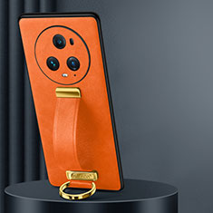 Custodia Lusso Pelle Cover LD3 per Huawei Honor Magic5 Pro 5G Arancione
