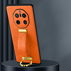 Custodia Lusso Pelle Cover LD3 per Huawei Mate 50 RS Arancione