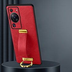 Custodia Lusso Pelle Cover LD3 per Huawei P60 Rosso