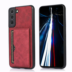 Custodia Lusso Pelle Cover M03T per Samsung Galaxy S21 5G Rosso
