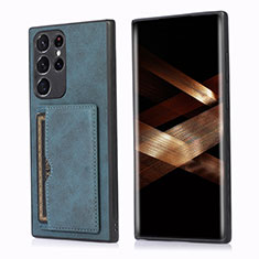Custodia Lusso Pelle Cover M03T per Samsung Galaxy S24 Ultra 5G Blu