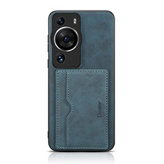 Custodia Lusso Pelle Cover MT2 per Huawei P60 Pro Blu