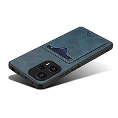 Custodia Lusso Pelle Cover MT2 per Xiaomi Poco F5 5G Blu