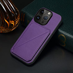 Custodia Lusso Pelle Cover MT4 per Apple iPhone 14 Pro Viola