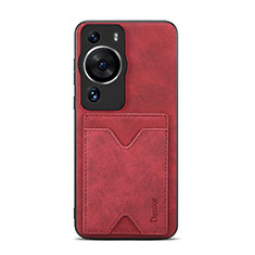 Custodia Lusso Pelle Cover MT4 per Huawei P60 Rosso