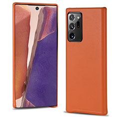 Custodia Lusso Pelle Cover N02 per Samsung Galaxy Note 20 Ultra 5G Arancione