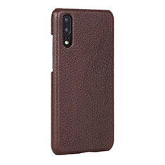 Custodia Lusso Pelle Cover P01 per Huawei P20 Marrone