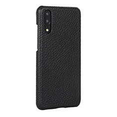 Custodia Lusso Pelle Cover P01 per Huawei P20 Pro Nero