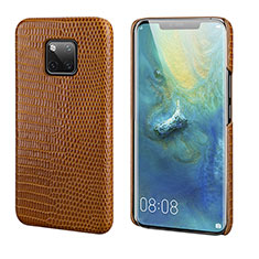 Custodia Lusso Pelle Cover P02 per Huawei Mate 20 Pro Marrone