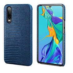 Custodia Lusso Pelle Cover P02 per Huawei P30 Blu