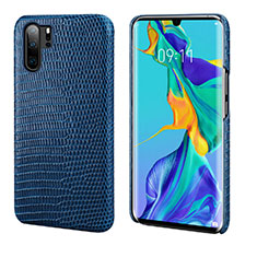 Custodia Lusso Pelle Cover P02 per Huawei P30 Pro Blu