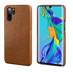 Custodia Lusso Pelle Cover P02 per Huawei P30 Pro Marrone