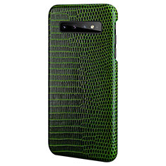 Custodia Lusso Pelle Cover P02 per Samsung Galaxy S10 Verde