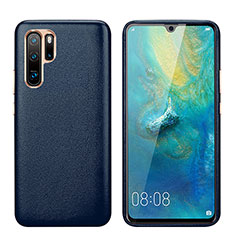 Custodia Lusso Pelle Cover P03 per Huawei P30 Pro Blu