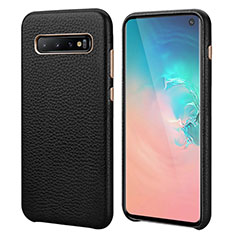 Custodia Lusso Pelle Cover P03 per Samsung Galaxy S10 Nero