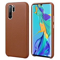 Custodia Lusso Pelle Cover P04 per Huawei P30 Pro New Edition Marrone