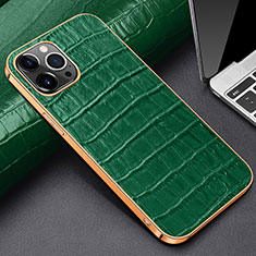 Custodia Lusso Pelle Cover per Apple iPhone 13 Pro Max Verde