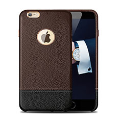 Custodia Lusso Pelle Cover per Apple iPhone 6 Plus Marrone