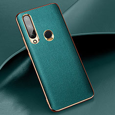 Custodia Lusso Pelle Cover per Huawei Enjoy 10 Plus Verde