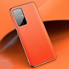 Custodia Lusso Pelle Cover per Huawei Honor 30S Arancione