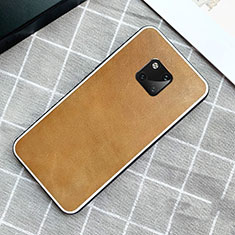 Custodia Lusso Pelle Cover per Huawei Mate 20 Pro Arancione