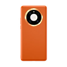 Custodia Lusso Pelle Cover per Huawei Mate 40 Arancione
