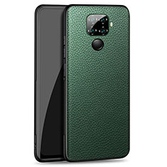 Custodia Lusso Pelle Cover per Huawei Nova 5i Pro Verde