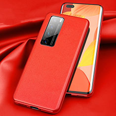 Custodia Lusso Pelle Cover per Huawei Nova 7 Pro 5G Rosso