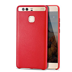 Custodia Lusso Pelle Cover per Huawei P9 Plus Rosso