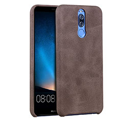 Custodia Lusso Pelle Cover per Huawei Rhone Marrone