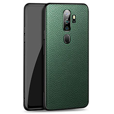 Custodia Lusso Pelle Cover per Oppo A11 Verde