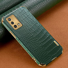 Custodia Lusso Pelle Cover per Oppo Reno6 Lite Verde