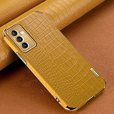 Custodia Lusso Pelle Cover per Samsung Galaxy A05s Giallo