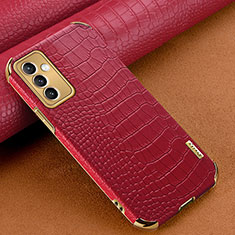 Custodia Lusso Pelle Cover per Samsung Galaxy A05s Rosso
