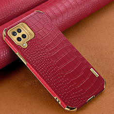 Custodia Lusso Pelle Cover per Samsung Galaxy A12 Nacho Rosso