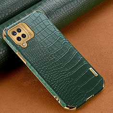 Custodia Lusso Pelle Cover per Samsung Galaxy A12 Verde