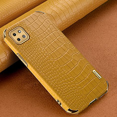 Custodia Lusso Pelle Cover per Samsung Galaxy A22 5G Giallo