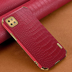 Custodia Lusso Pelle Cover per Samsung Galaxy A22 5G Rosso
