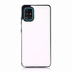 Custodia Lusso Pelle Cover per Samsung Galaxy A51 5G Bianco