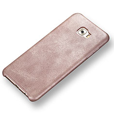 Custodia Lusso Pelle Cover per Samsung Galaxy C7 Pro C7010 Oro Rosa