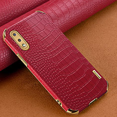 Custodia Lusso Pelle Cover per Samsung Galaxy M02 Rosso