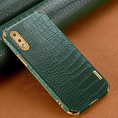 Custodia Lusso Pelle Cover per Samsung Galaxy M02 Verde