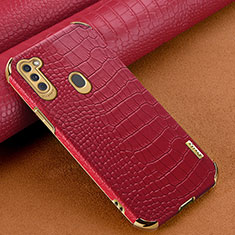 Custodia Lusso Pelle Cover per Samsung Galaxy M11 Rosso