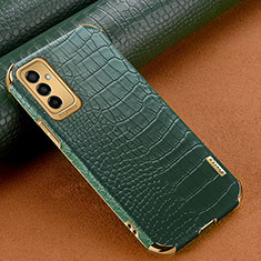 Custodia Lusso Pelle Cover per Samsung Galaxy M23 5G Verde