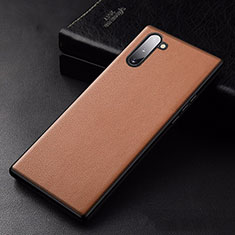 Custodia Lusso Pelle Cover per Samsung Galaxy Note 10 Arancione